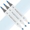 Artfinity Sketch Marker Sets - Set of 3 - Ice Blue B7-0, Vibrant, Professional, Dye-Based Alcohol Markers for Artists, Drawing, Travel, & More